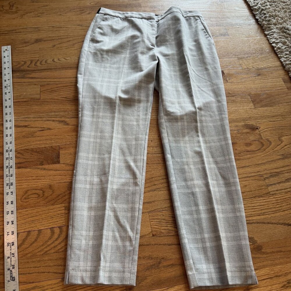 ZARA WOMENS XL GRAY DRESS PANTS ELASTIC WAIST